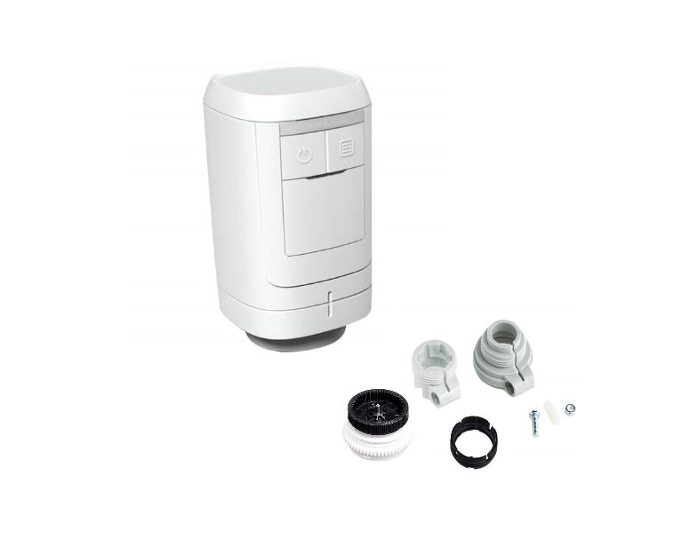 Honeywell Evohome HR91 thermostaatknop, met een M30 adapter