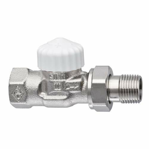 Heimeier V-exact II thermostaatkraan recht 3/8&quot; 3712-01.000