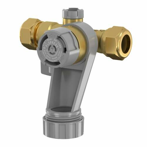 Flamco Flopress inlaatcombinatie 15 mm 2x knel 8 bar 27181