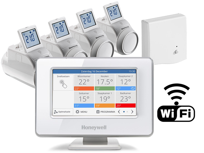 Honeywell EvoHome Wifi 4-zone pakket Opentherm ATP954M3020 OP=OP