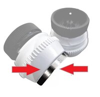 Adapterverloop voor Evohome HR91, HR92, HR93 van M28x1,5 buitendraad naar M30x1,5 binnendraad