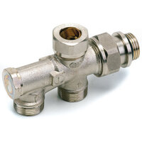 Comap onderblok 2-pijps recht 1/2&quot; x M22 afsluitbaar h.o.h. 35mm Sar 7001632