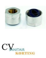 Comap Sphere aansluitkoppeling RVS 15mm 8351915 set &aacute; 2 stuk