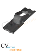 M&amp;G pan sneldek 2-pans D zwart 400453619 tbv dakdoorvoer WTW