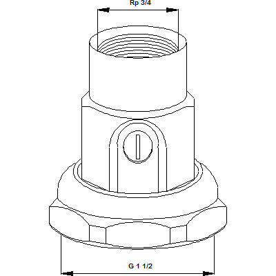Grundfos koppelingset messing 1.1/2&quot; x 3/4&quot; inwendig 519805