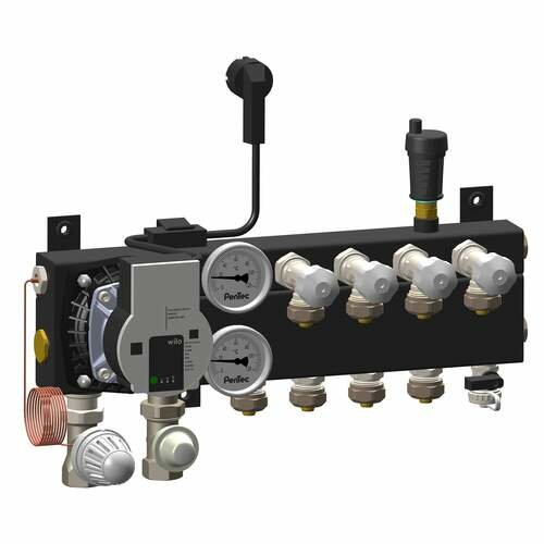 Pentec vloerverwarmingverdeler stand.12gr. + Wilo A-label pomp 2010-6-12-01