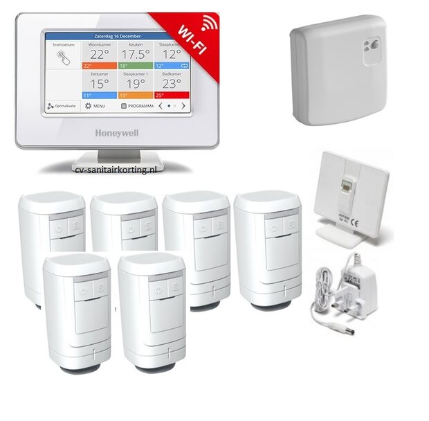 Honeywell Evohome Wifi ATP921R3100 aan/uit + 6 HR91