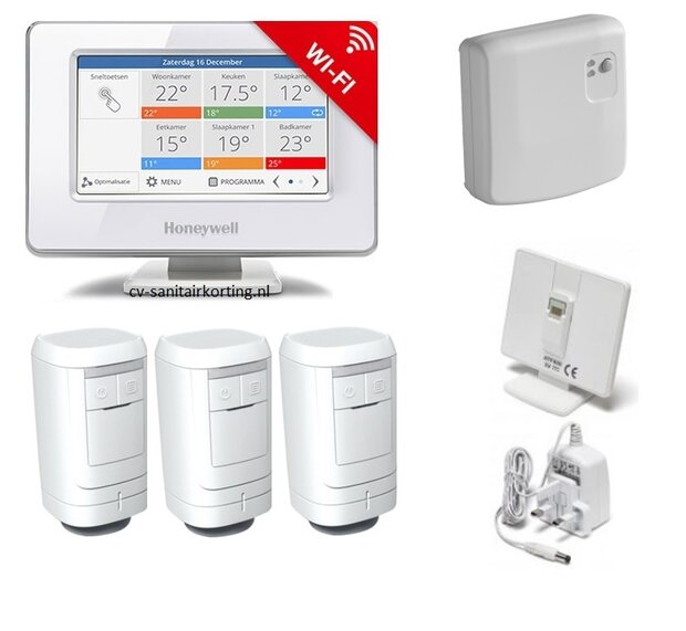 Honeywell Evohome Wifi ATP921R3100 aan/uit + 3 HR91