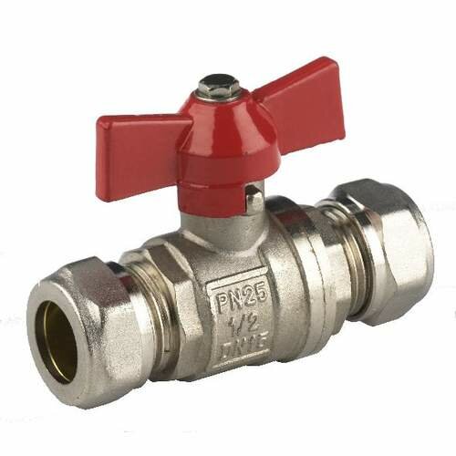 kogelkraan 2x 28 mm knel recht vlinder