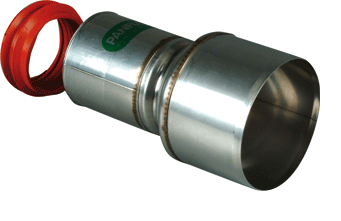 Panflex verloop+ring 80 op ketel