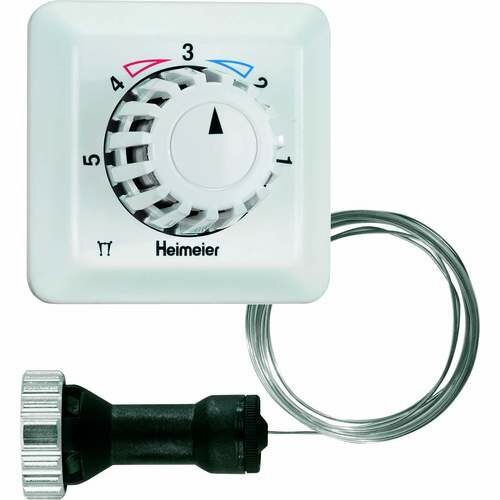 Heimeier F thermostaatkop met afstandvoeler 5m, M30 x 1,5 mm, RAL9016 2805-00.500