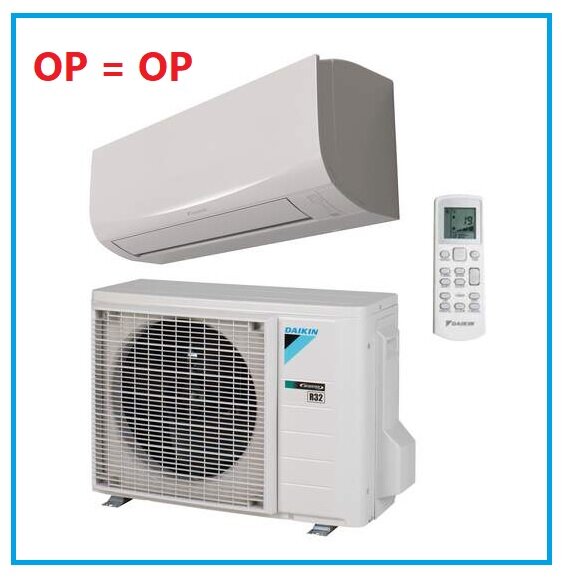 Daikin Sensira 1x binnen + 1x buitenunit 2,5 kW energie A++ afhalen