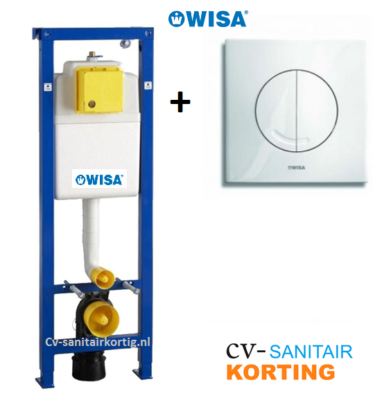 Wisa inbouwelement XS met Argos bedieningsplaat wit