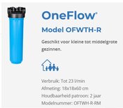 Watts OneFlow waterontharder  22l/min 3/4" OFTWH-R (incl.patroon) S0002188 