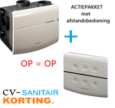 Orcon Smartline MVS-15RH woonhuisventilator met vochtsensor + afstandsbediening 15RF  OP=OP