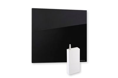 Masterwatt Glass infraroodpaneel l=454mm h=1055mm ZWART 350 Watt met RF ontvanger