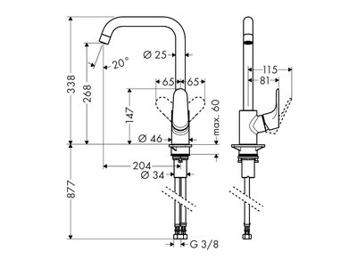 Hansgrohe Focus 31820000 keukenmengkraan