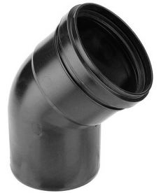 Burgerhout BM-AIR Bocht 45° 80mm mof x spie PP zwart